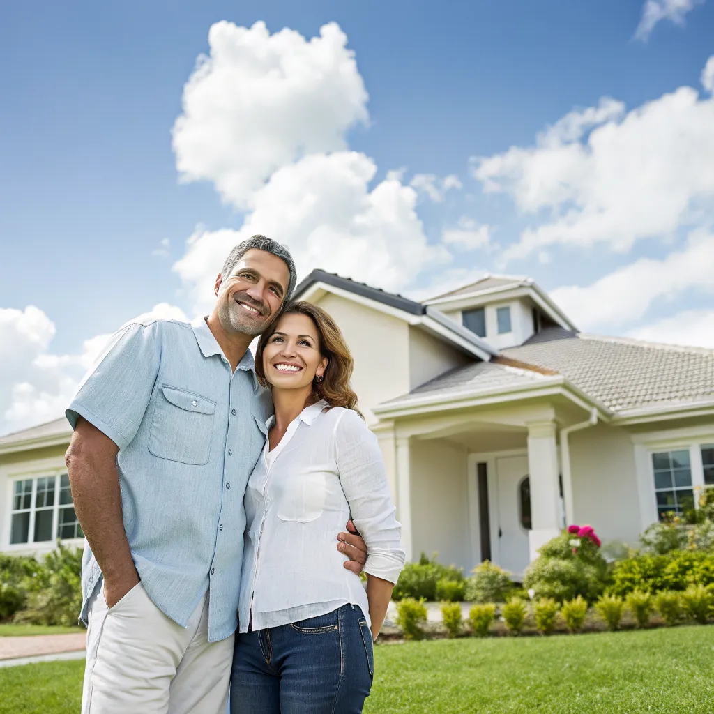 Happy homeowners